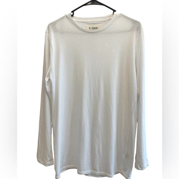New ~ M. SINGER ~ Long Sleeve Regular Fit T-Shirt Small 100% Cotton - Picture 1 of 4